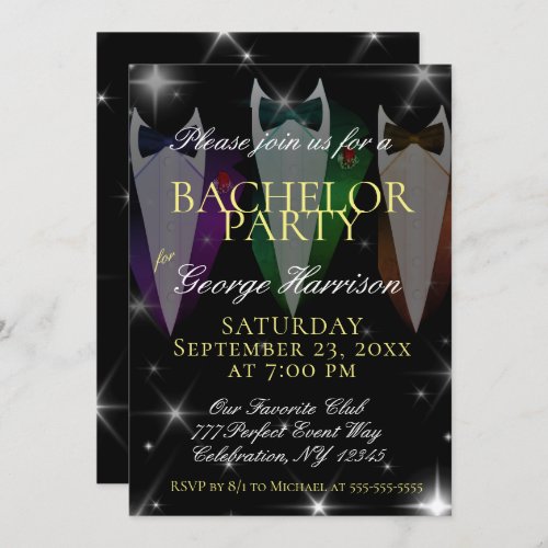 Bachelor Party Fun Night Out Invitation