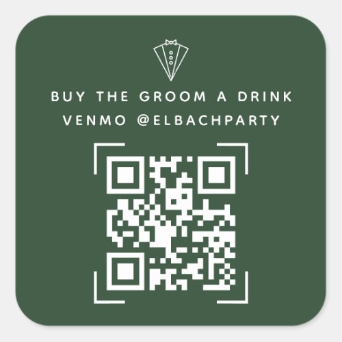 Bachelor Party Fund  Buy The Groom A Drink  Square Sticker