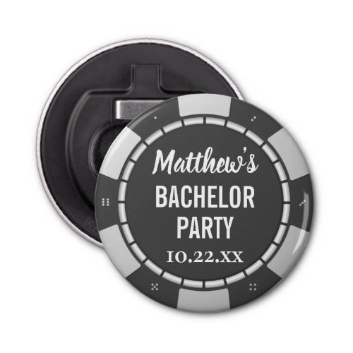 Bachelor Party Gambling Poker Chip Bottle Opener