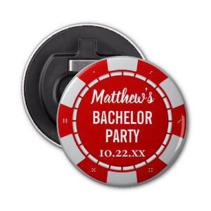 Bachelor Party Gambling Poker Chip Bottle Opener