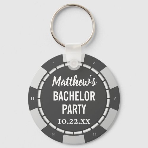 Bachelor Party Gambling Poker Chip Keychain