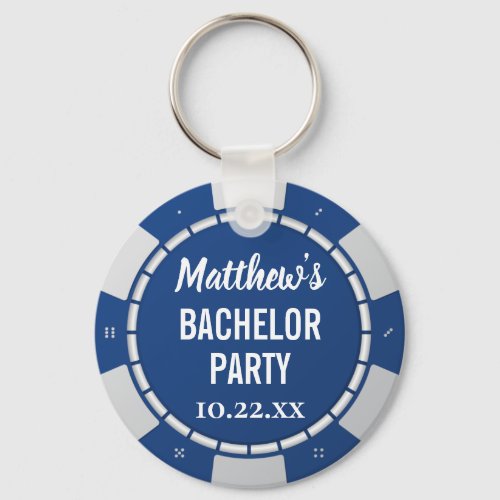 Bachelor Party Gambling Poker Chip Keychain