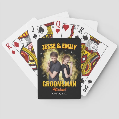 Bachelor Party Gift Custom Photo Vintage Bootleg Poker Cards