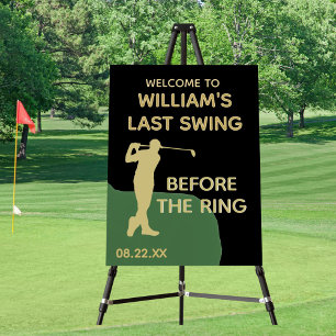 Bachelor Party Golf Last Swing Name Welcome Foam Board