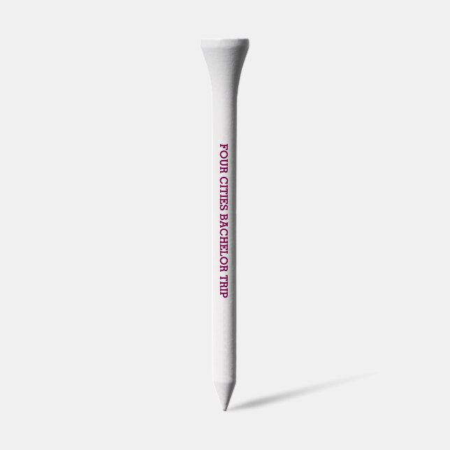 Bachelor Party Golf Tees – Four Cities Custom Set (Side)