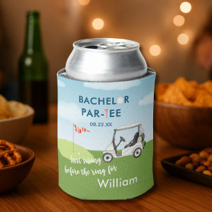 Bachelor Party Golfer Name Date Last Swing  Can Cooler