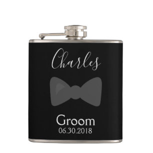 Bachelor party Groom Bow Tie Flask