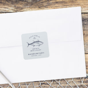 Bachelor Party Groom Fishing Trip  Square Sticker