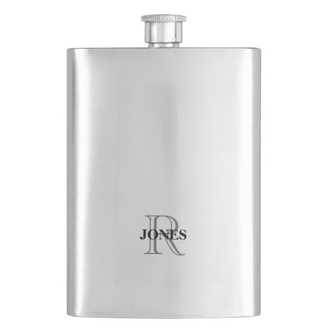 Bachelor Party Groom Flask Monogram Gift (Front)