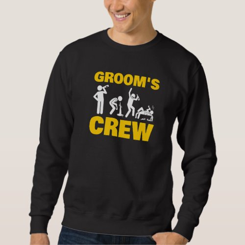 Bachelor Party Grooms Crew Stag Wedding Party Mens Sweatshirt