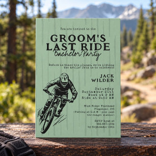 Bachelor Party Groom's Last Ride Outdoors Invitation