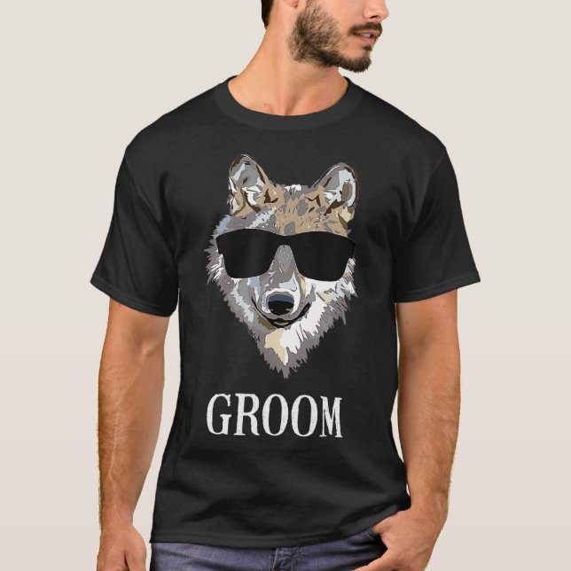Bachelor Party Grooms Wolf Pack T-Shirt (Front)