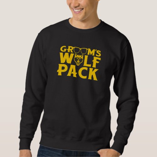 Bachelor Party Grooms Wolfpack Wedding Party Mens Sweatshirt