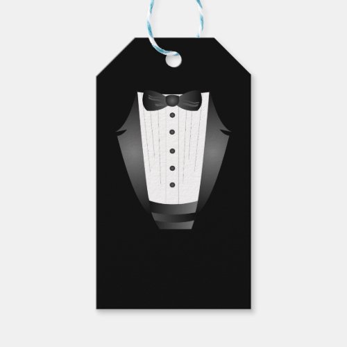 Bachelor Party Groomsman Team Groom black tuxedo Gift Tags