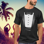 Bachelor Party Groomsman Team Groom black tuxedo T-Shirt<br><div class="desc">Faux black tuxedo Bachelor Party favors for Groomsmen,  best man and Groom to be.</div>