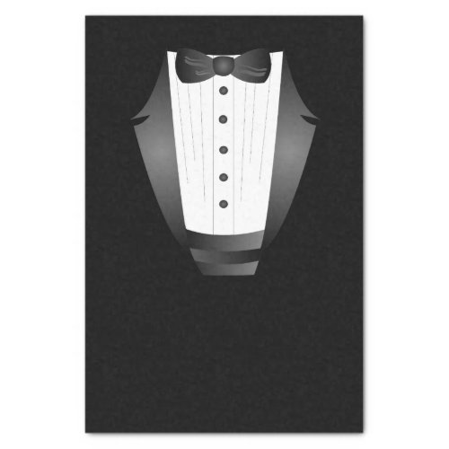 Bachelor Party Groomsman Team Groom black tuxedo Tissue Paper