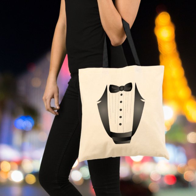 Bachelor Party Groomsman Team Groom black tuxedo Tote Bag (Bachelor Party Groomsman Team Groom black tuxedo Tote Bag)
