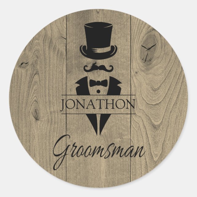 Bachelor Party Groomsman Wedding Packaging Label (Front)