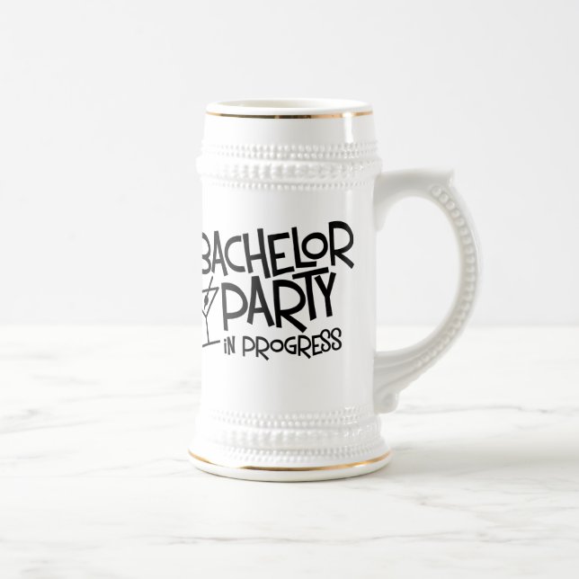 Bachelor Party In Progress Beer Stein (Right)