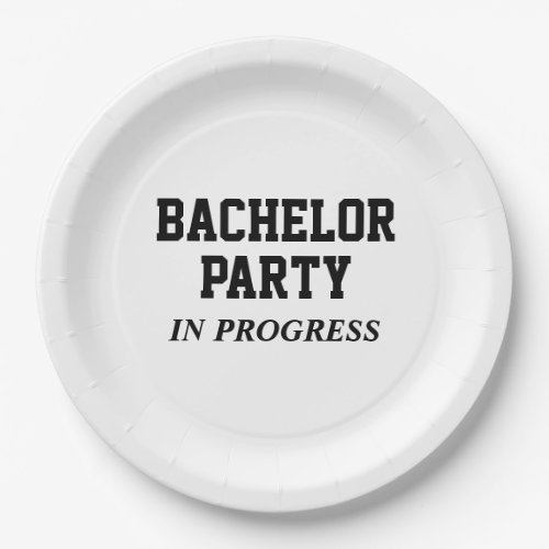 Bachelor Party In Progress Paper Plates