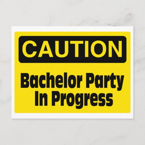 Bachelor Party In Progress Postcard