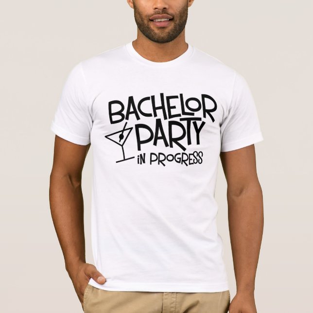Bachelor Party in Progress T-Shirt (Front)