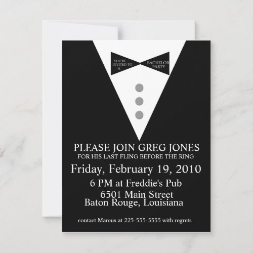 Bachelor Party Invitation