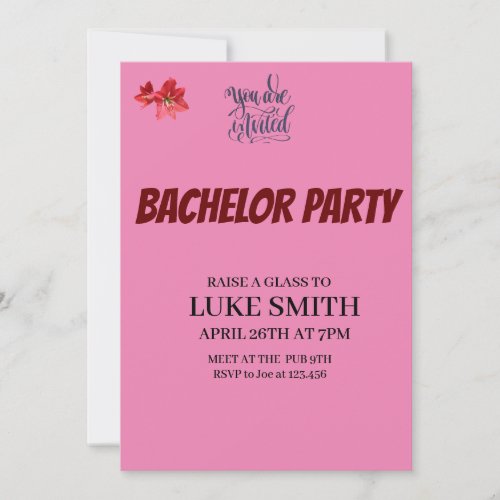 bachelor party invitation