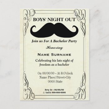 Bachelor Party Invitation Groom Shower Invitation by Boopoobeedoogift at Zazzle