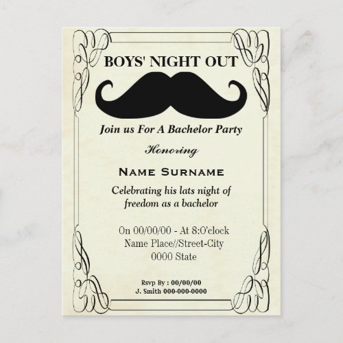 bachelor party invitationgroom shower invitation