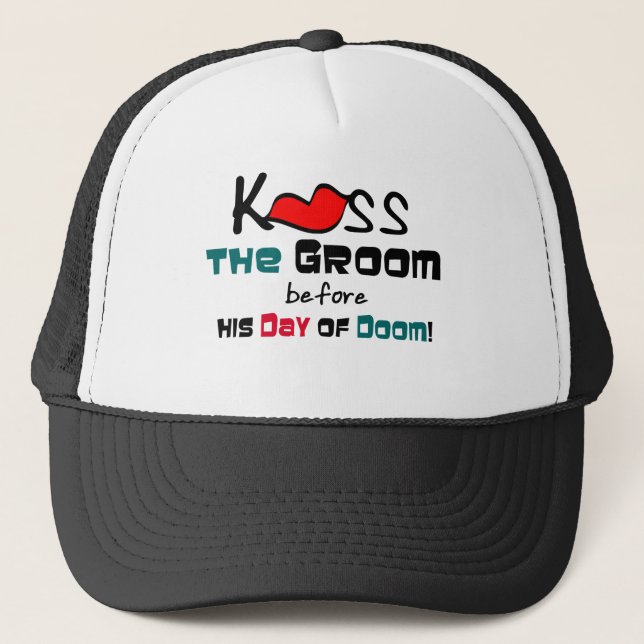 Bachelor Party Kiss the Groom Hat (Front)
