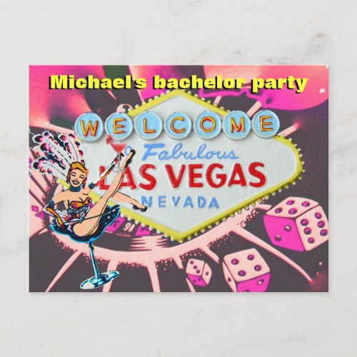 Bachelor Party Las Vegas Invite