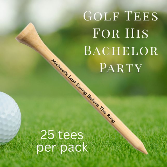 Bachelor Party Last Swing Before The Ring Golf Tees (Creator Uploaded)