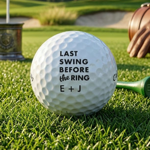 Bachelor Party Last Swing Before the Ring Minimal Golf Balls