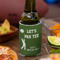 Custom Elegant Modern Cool Bachelor Party Can Cooler