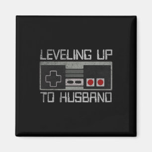 Bachelor Party Leveling Up To Husband Gamer Groom Magnet