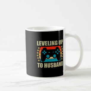 Bachelor Party Leveling Up To Husband Groom Gaming Coffee Mug