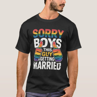 Bachelor Party Lgbt Gay Groom Bride This Guy Getti T-Shirt