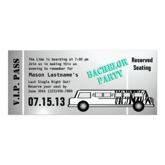 Bachelor Party Limo Pass Card