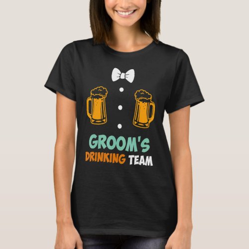 Bachelor party men team groom wedding 1 T_Shirt