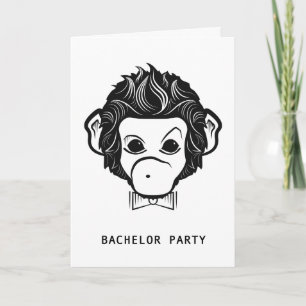 bachelor party mister monkey invitation