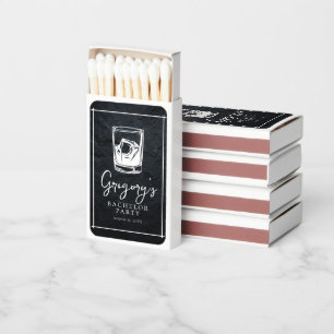 Bachelor party modern stylish matchboxes