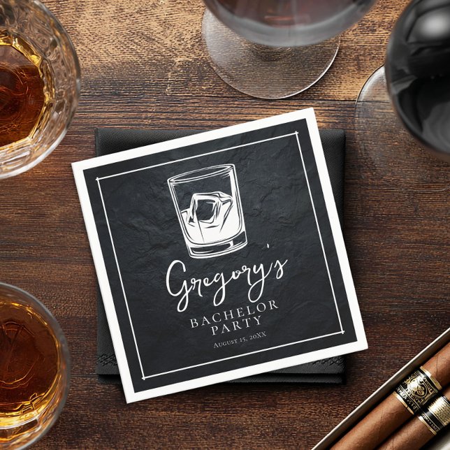 Bachelor party modern stylish napkins (Creator Uploaded)