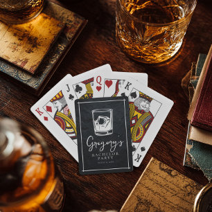 Bachelor party modern stylish poker cards