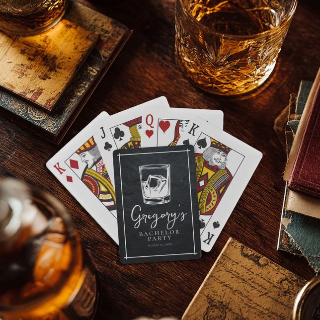 Bachelor party modern stylish poker cards (Creator Uploaded)