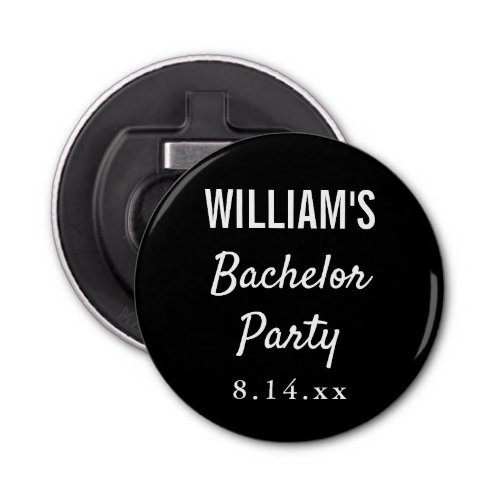 Bachelor Party Modern Typography Wedding Favor Bottle Opener