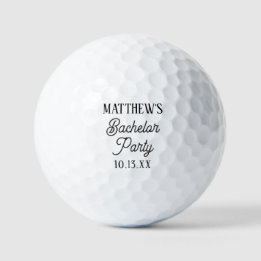 Bachelor Party Modern Typography Wedding Favor Golf Balls