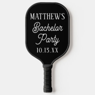 Bachelor Party Modern Typography Wedding Favor Pickleball Paddle
