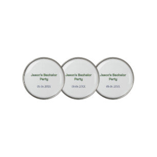 Bachelor party name date simple minimal best man  golf ball marker