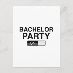 Bachelor Party On Invitation Postcard